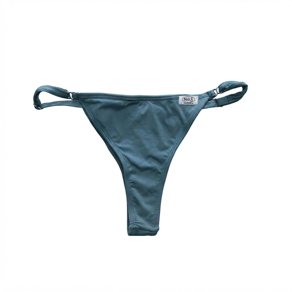 tande de bikini regulable en gris oscuro